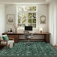 thumbnail image 6 of 5x7 Area Rugs Living Room Rug: Washable Vintage Distressed Floral Rug No Slip Stain Resistant Soft Carpet Indoor Large Carpets for Bedroom Dining Room Farmhouse Nursery Hallway Home Office Deep Green, 6 of 18