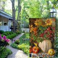 thumbnail image 4 of Shangniulu Decorative Rustic Autumn Pumpkin Flower Crockery Welcome Flags Seasonal Garden Flags Vertical Double Sided Yard Flags Banner Outdoor Flag for Outside, Lawn, Decor White, 4 of 6