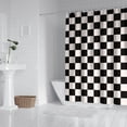 thumbnail image 2 of Black and White Checkered Pattern Shower Curtain 72"x72" ,Bathroom Decorative Shower Curtains Set with 12 Hooks,Modern Waterproof Washable Shower Curtain, 2 of 6