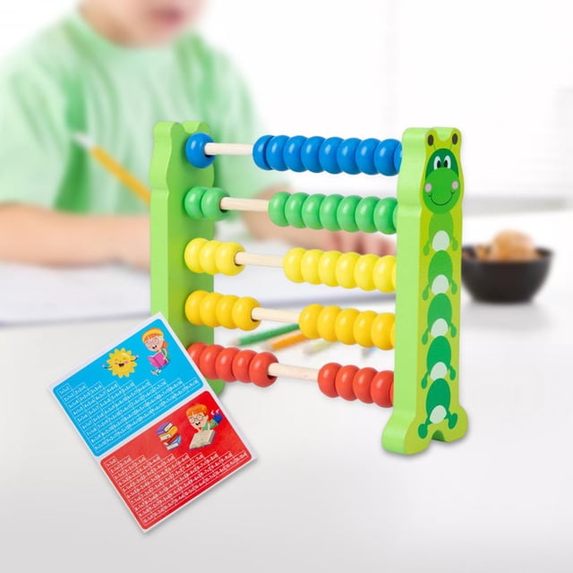 Marco de de madera Montessori, juego de matemáticas, estante aritmético de juguete con Multi Oruga perfke marco ábaco