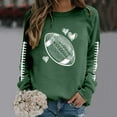 thumbnail image 4 of Football Sweatshirt for Women Crew Neck Long Sleeve Graphic Printed Pullover Shirt Lightweight Casual Loose Fit Fashion Tops 2025, 4 of 5