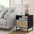 thumbnail image 2 of Nathan James Mina Accent Nightstand Table with Rattan Storage Door, 2 of 8