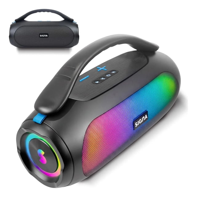 Bocina Recargable Bluetooth Pórtatil Radio Fm Con Luz Led