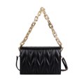 thumbnail image 2 of Bolsa Bolso de hombro geométrico de cuero PU retro Bolsos cruzados con cadena para mujer (Negro) Tmvgtek Para estrenar, 2 of 9