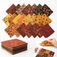 thumbnail image 4 of Fall Maple Leaf Patchwork Fabric Bundle 84 Pieces 5x5 inch Pre-cut Squares Floral Pattern Thanksgiving Autumn Decoration Scrapbooking DIY Craft, 4 of 4