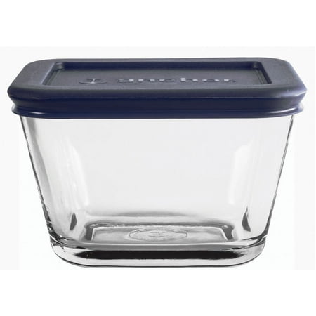 Anchor Hocking 4 Piece 2 Cup Glass Rectangle Food Storage Value Pack