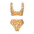 thumbnail image 5 of Daiia Orchids Flowers Women's Bikini Set Two Piece Swimsuit High Waisted Bikini Adjustable Straps Bikini Perfect for Beach, Pool, and Summer Vacation-, 5 of 9