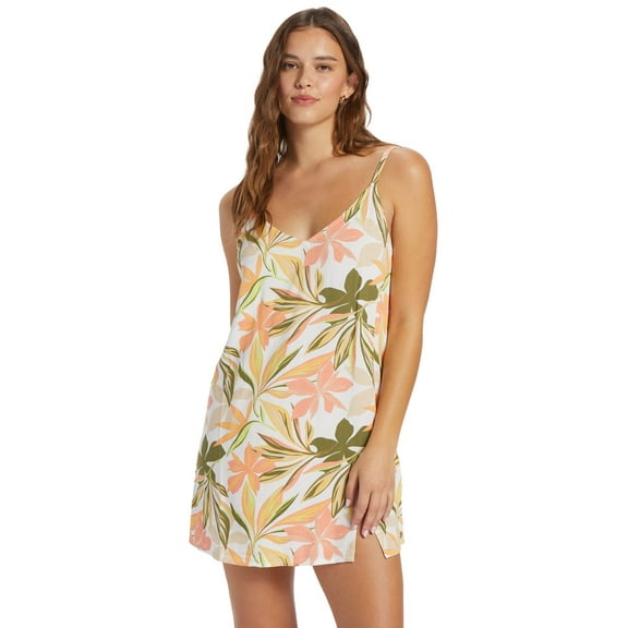 Roxy Daytrip Mini Slip Dress Snow White Subtly Salty Multic XL US 13
