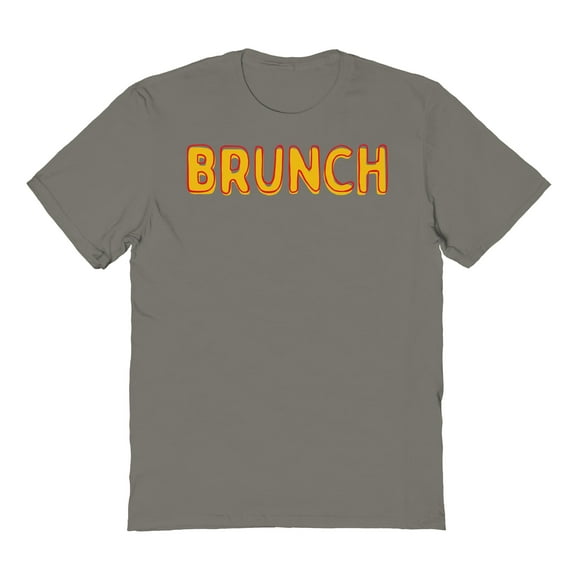 Brunch Humor Graphic Charcoal Men's Cotton T-Shirt