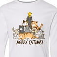 thumbnail image 4 of Inktastic Merry Catmas with Cat Tree and Yellow Star Long Sleeve Youth T-Shirt, 4 of 5