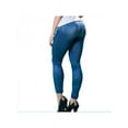 thumbnail image 2 of Women Pocket Short Velvet Slim Imitation Denim Skinny Pants Leggings, 2 of 4