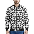 thumbnail image 3 of Chaqueta bomber con estampado de equipo de hockey para hombre, sudadera de manga larga en 3D, chaqueta bomber con cremallera de gran tamaño y estilo urbano, 3 of 4