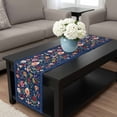 thumbnail image 4 of Navy Blue Flowers Table Runner 90 Inches Long, Spring Vintage Floral Leaves Farmhouse Kitchen Coffee Dining Table Decoration for Home Party Birthday Wedding Home Decor 13x90 Inches, 4 of 8