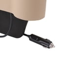 thumbnail image 4 of Caja Almacenamiento para Espacio Asiento Con Soporte para Vasos Con Orificio Carga USB Dual Creativo para Coche (pasajero) (beige), 4 of 7