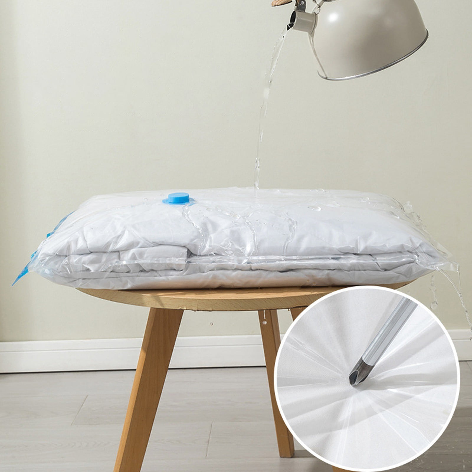 12Pcs Vacuum Storage Bags With Hand Pump 4 Size Clear Vacuum Compression Space Saving Storage Bags For Clothes And Blankets (2 Jumbo/4 Large/2 Medium/4 Small)