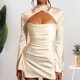 thumbnail image 3 of Vestidos de Fiesta Elegantes cheongsam vestido corto moda mini verano streetwear Cgtredaw Blanco T M para Mujer, 3 of 7