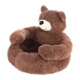 thumbnail image 3 of Cama para mascotas Sofá Cama para gatos Suministros para mascotas para gatos pequeños, medianos y grandes Lavable Soporte cómodo Cojín antideslizante Marrón Pequeño Salvador Cama de gato de peluche, 3 of 10