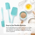 thumbnail image 2 of Silicone Spatula Set of 3 - Flexible Rubber Spatula, Spoonula, and Mini Scraper - Kitchen Baking Tools for Nonstick Cookware, 2 of 7