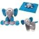 thumbnail image 1 of Fiesta Toys Safari Elephant Pañuelo para bebé, sonajero y peluche para sentarse - Juego de 3 piezas Fiesta Toys 842044101219, 1 of 1
