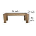 thumbnail image 6 of Mao Dining Table, 84 Inch Rectangular Top, Brown Reclaimed Pine Wood, 6 of 7