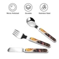 thumbnail image 3 of Cauagu Artistic Sunflower Corgi Print 3-Pieces Toddler Cutlery Set , Kids Silverware Set with Spoons Forks & Knife Stainless Steel Utensils for Kids Dishwasher Safe, 3 of 8