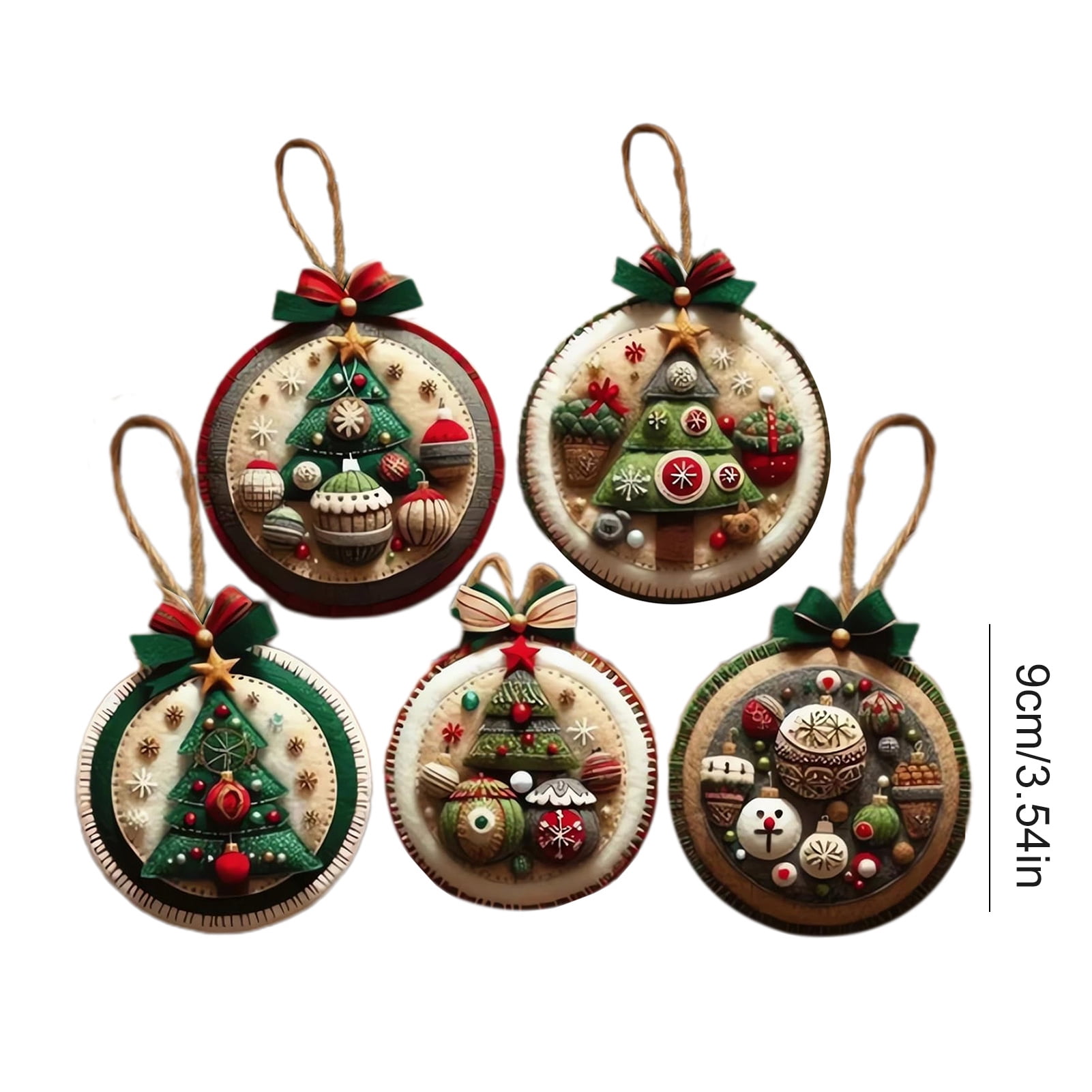 Dserfhy DIY Christmas Felt Patch Kit Holiday Craft Set with Pre-Cut Felts Sheet Handmade Fabric Sewing Crafting Supplies for Tree Home Decor