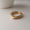 thumbnail image 1 of Anillo de oro K retro sencillo con diseño de diseñador europeo y americano para mujer, anillo de viento frío, 1 of 5