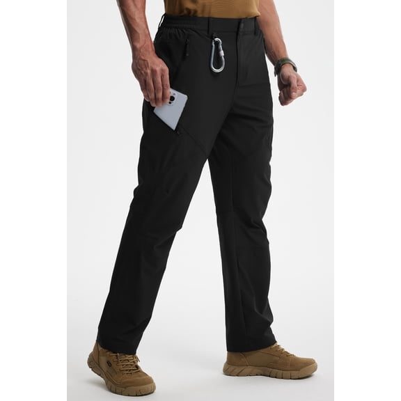 MASKERT Mens Hiking Pants Lightweight Cargo Pants Quick Dry Water Resistant Stretchy Straight Leg Travel Pant
