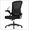 Black, variant on Bigzzia Ergonomic Office Chair, Mid-Back, Adjustable Height, Flip-Up Arms and Lumbar Support, Black