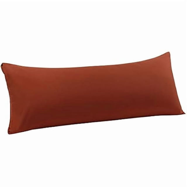 xixishop Body Pillow Case, 110 GSM Brushed Microfiber Pillowcases Envelope Closure, Soft Full Body Pillow Covers for Long Pillows Body(20"x60") Rust Color