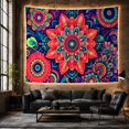 thumbnail image 6 of Mandala Floral As With Its Main, Mystical Fantasy for Space Lovers, Galaxy Room Decor Room Accent, Mother's Day Gift, Tapestry Wall Hanging for Bedroom and Dorm, 6 of 7