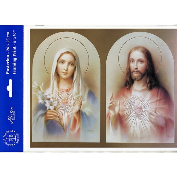 Hirten The Sacred Hearts Framing Print Wall Art Décor, Medium, Set of 3 prints