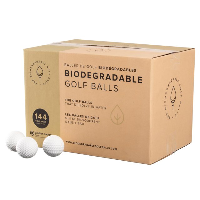 Pelotas de golf biodegradables solubles en agua, 144 unidades