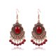 thumbnail image 3 of Pendientes de mujer, pendientes antiguos bohemios colgantes para mujer, pendientes huecos rojos indios, pendientes indios con borlas de cumpleaños, accesorios dorados ER, 3 of 3