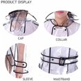 thumbnail image 4 of Imperméable Portable pour Femmes, Poncho Réutilisable Transparent avec Capuche et Ceinture pour Extérieur, Clair, Taille Unique, 4 of 4