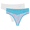 HALOGEN BLUE SPOTS/WHITE, variant on Kindly Yours Women's So Comfy Crossover Waist Thong Panties, 2-Pack, Sizes XS-XXXL