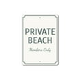 thumbnail image 2 of Private Beach Novelty Sign, Metal Wall Decor - 10x14 inches, 2 of 4