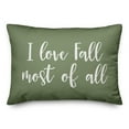 thumbnail image 2 of Creative Products I Love Fall Most Of All in Green 14 x 20 Spun Poly Pillow, 2 of 3