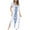 White, variant on Women's Summer Casual V-Neck Split Short Sleeve Printing Dresses