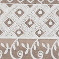 thumbnail image 3 of Linum Home Textiles Traditional/Contemporary 3 Piece Turkish Cotton Aiden White Lace Embellished Bath Towel Set, Latte Brown, 3 of 3