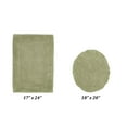 thumbnail image 2 of Better Trends 2 Piece Premium Bathroom Rug Set 100% Cotton Soft Tufted Reversible Bath Rug Water absorbent Bath Mat Ideal for Bathroom Shower and Tub Use, Edge Collection Sage (18" x 20" | 17" x 24"), 2 of 3