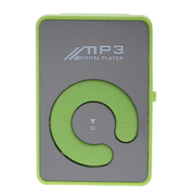 Clip Hifi Reproductor de música MP3 Soporte 8GB TF para amantes de la música Verde