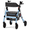 Blue, variant on Foldable Rollator Walker with Seat for Seniors, 450 lb Capacity 8" Wheels, 18" Wide Seat, 6-Position Adjustable Height, Heavy-Duty Aluminum Rolling Walker, Red