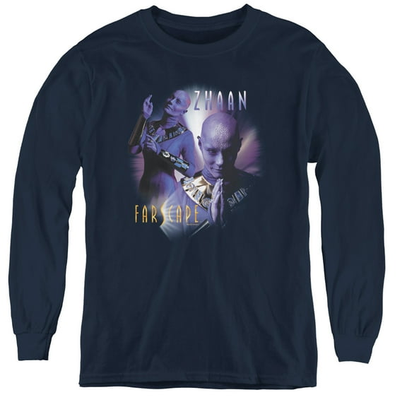 Farscape Zhaan Youth Long Sleeve T-Shirt Navy