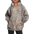 thumbnail image 1 of Women Camo Hoodie Print Oversized Fleece Sweatshirt Casual Pullover With Pockets, 1 of 5