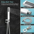 thumbnail image 6 of Chrome Shower System 10 Inch, Rain Shower Head with Handheld Spray, Luxury Rain Shower Set Square Wall Mount for Bathroom with Rain Shower and Handheld Shower System, 6 of 16