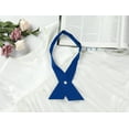 thumbnail image 6 of INSPIRE CHIC Unisex School Uniform Solid Adjustable Button Criss-Cross Bow Tie Blue One Size, 6 of 6