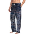 thumbnail image 2 of Uemuo Function Source Code Pattern Men's Wide Leg Palazzo Lounge Pants with Pockets Light Weight Loose Comfy Casual Pajama Pants-XX-Large, 2 of 9