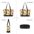 thumbnail image 6 of FORMRS Canvas Laptop Tote Bag for Women with 15.6" Computer Compartments Shoulder Handbag, Beige Leaves, 6 of 7