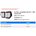 thumbnail image 2 of Air Filter - Compatible with 2017 - 2020 Genesis G80 2018 2019, 2 of 2